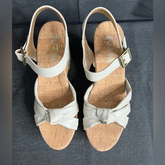 Korks- Dawson Sandal Platform Wedge in off- white - size 7 NWOT - Picture 5 of 10